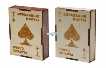 2808 Подарочная коробка для хранения игральных карт "Пиковая масть" (8х10,6х2,8 см)